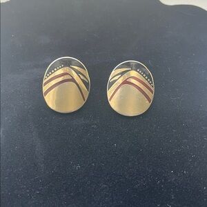 Vintage Laurel Burch Gold Tone Earrings
